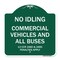 Signmission No Idling Commercial Vehicles and All Buses 13 CCR 2480 and 2485 Penalties Apply, GW-1818-23845 A-DES-GW-1818-23845 - alternate 1
